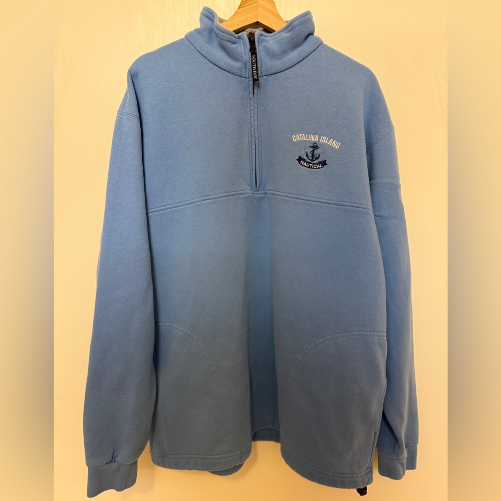 Catalina Light Blue Quarter-Zip Sweater